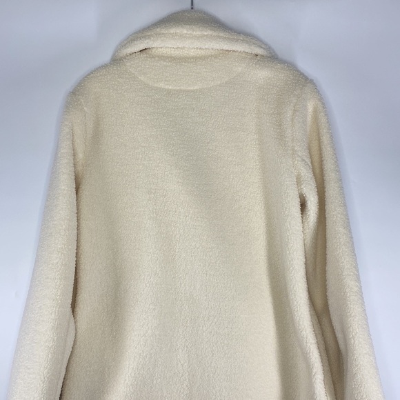 Masseys Cream Button Up Sherpa Jacket Size Small - Picture 5 of 10
